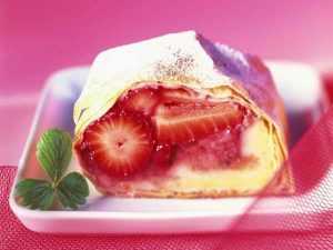 Recette strudel aux fraises