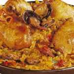 recette de paella fruits de mer, chorizo poulet