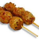 Recette brochettes de boulettes de poulet au cumin