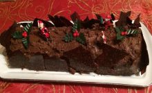 Bûche au café et chocolat noir