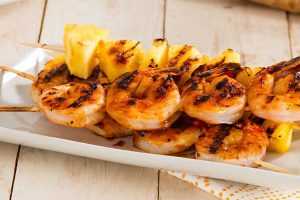 Recette Brochettes de gambas à l’ananas