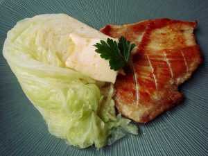 Recette grillade de porc et chou vert