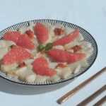 Recette Carpaccio de Saint-Jacques au pamplemousse rose