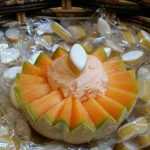 Recette Glace aux calissons, coulis de melon