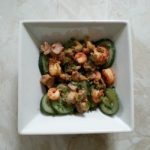 Salade de courgettes aux fruits de mer