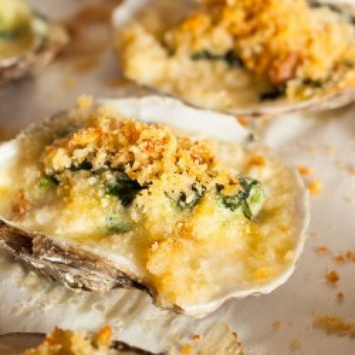 Huîtres Gratinées Au Parmesan Et Curry