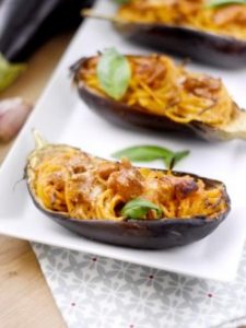 Recette Italienne d'aubergines farcies aux pâtes.