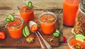 Recette Gaspacho de fraises et tomates fraîches