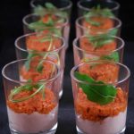 verrine de jambon et tomate