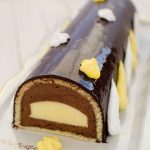 Bûche de Noël au chocolat Tanariva et mousse citron