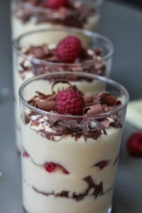 Verrine de framboise légère et facile