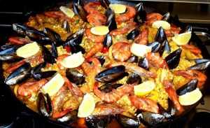 recette Râble de Petit capucin aux fruits de mer et de la terre et son riz