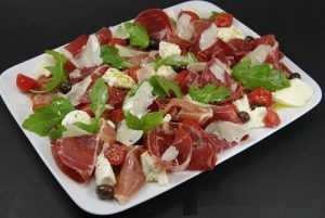 salade de feta tomates et jambon cru