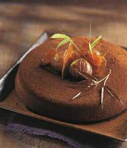 Recette Fondant aux 2 chocolats et crème de marron