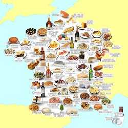 Carte des recettes des terroirs de France