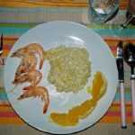 Recette risotto de crevettes à l'orange