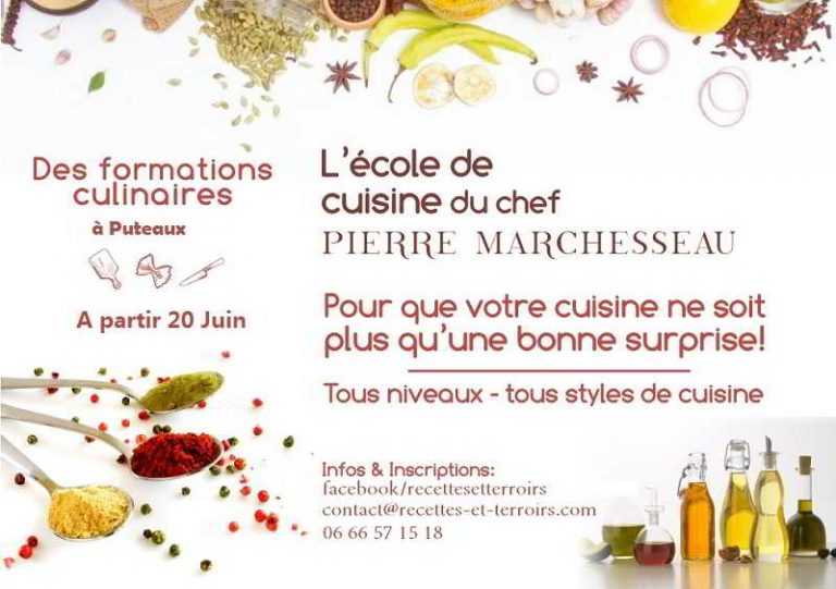 Cours cuisine Pierre Marchesseau, c'est reparti