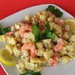 Recette Salade aux crevettes roses, pommes et curry