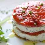 Recette Tomate à la ricotta, vinaigrette au pain d'épices