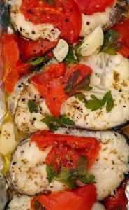 Recette Darnes de Colin aux tomates