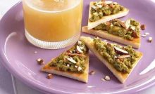 Recette Tartines d'aubergines aux amandes