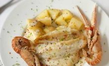 Recette Filets de soles crémés au citron sur lit de pommes de terre et langoustines