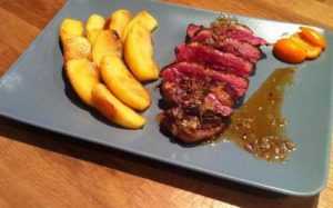 Recette Magret de canard - compote de pommes vertes