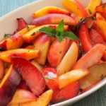 Recette Salade de pêches et nectarines au gingembre et à la menthe