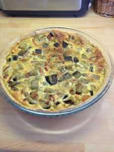 Recette Tarte à l'aubergine et au jambon cru