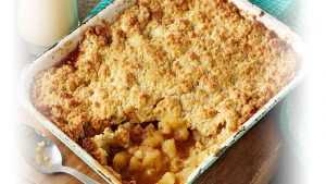 Recette Crumble aux pommes au four micro-ondes