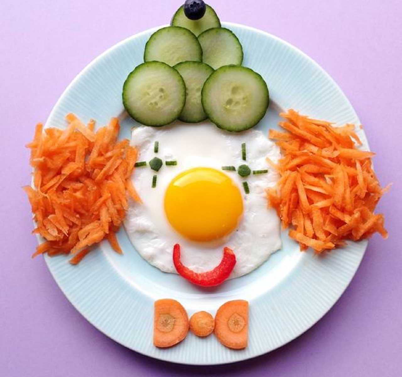 Recette Oeuf au plat clown