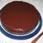 Gâteau yaourt et couche 'croquante' chocolat noir