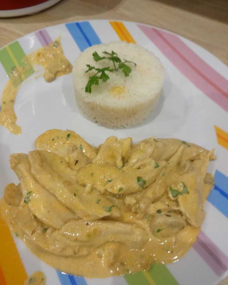 Recette Poulet flambé à la crème