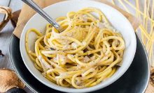 Recette Chitarrine à la crème de cèpes à la truffe