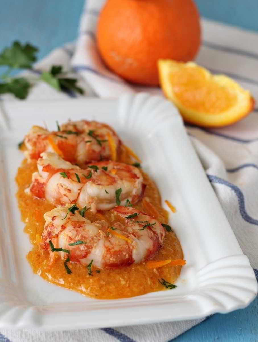 Recette Scampis à l'orange