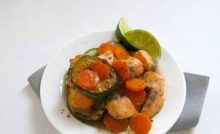 Recette Wok de saumon aux courgettes