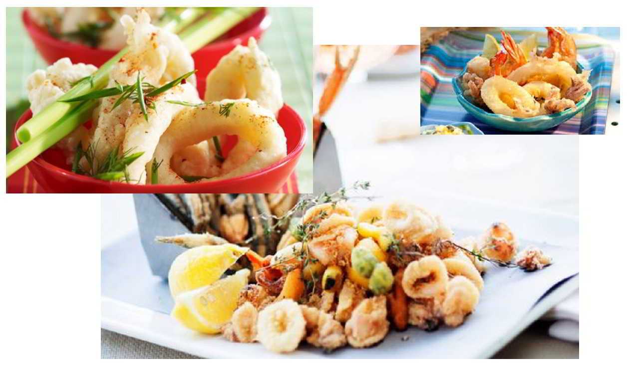 Fritto-misto d'asperges, Supions et Gambas