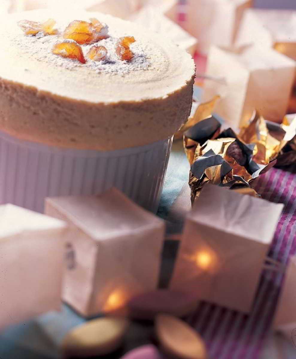 Recette Soufflé glacé à la crème de marrons, Grand Marnier et vanille