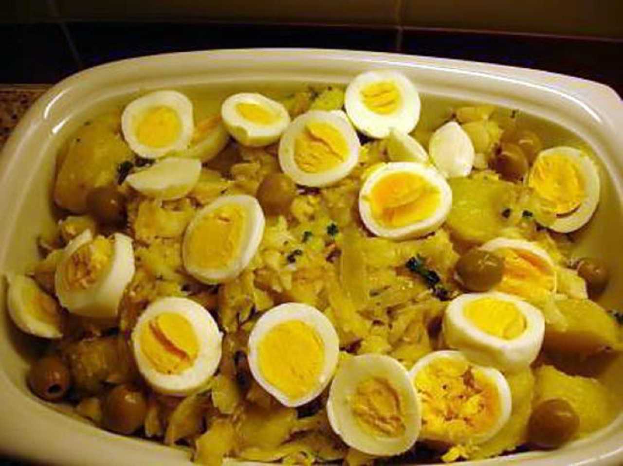 Recette Morue aux pommes de terre et aux oeufs