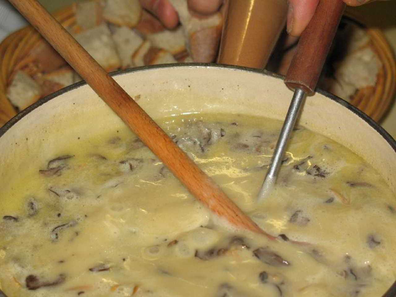 Fondue savoyarde aux cèpes