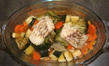 Recette Poisson et légumes au four