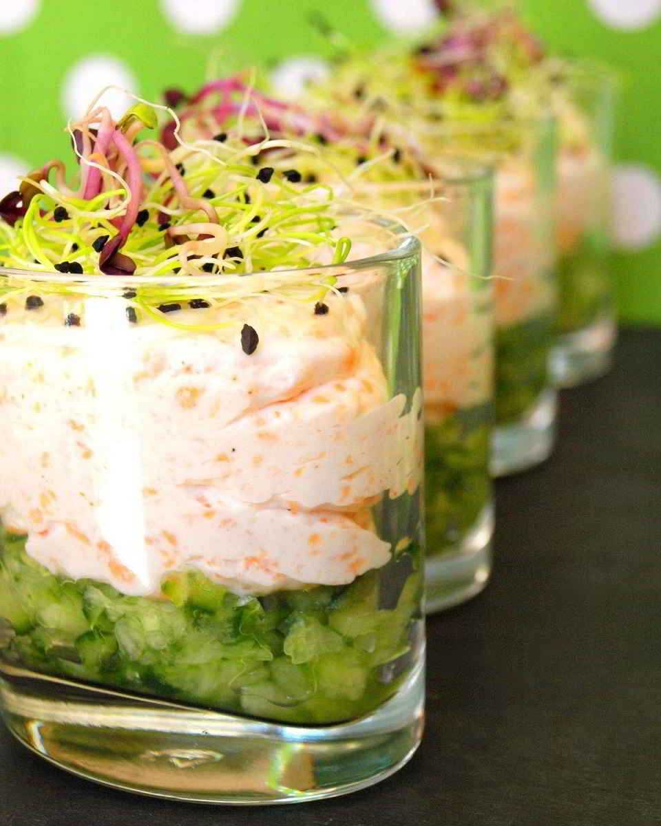 Recette Verrines de saumon fumé au mascarpone