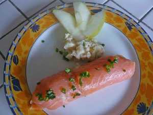 Recette Roulades de saumon au crabe