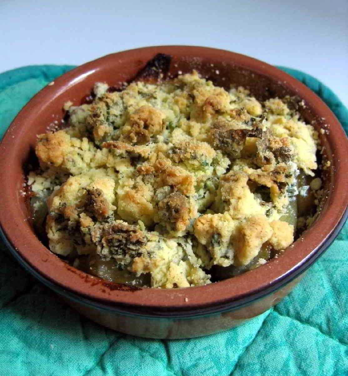 Recette Crumble aux échalotes grises