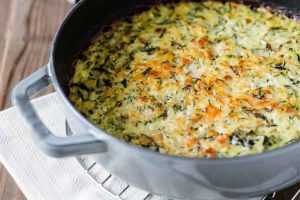 Recette Gratin saumon-courgette-riz