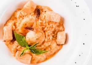 Recette Risotto safrané au saumon