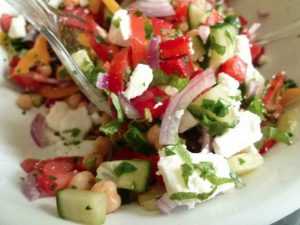 Recette Salade colorée aux pois chiches