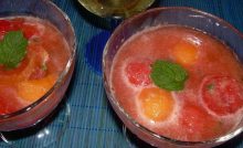 Recette Soupe de melon et pastèque glacée
