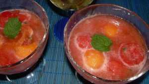 Recette Soupe de melon et pastèque glacée