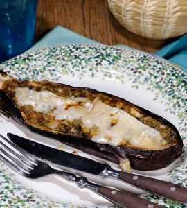 Recette Aubergines farcies au fromage de brebis